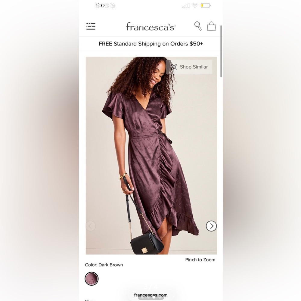 Francesca's Collections Deep Purple Midi Dress